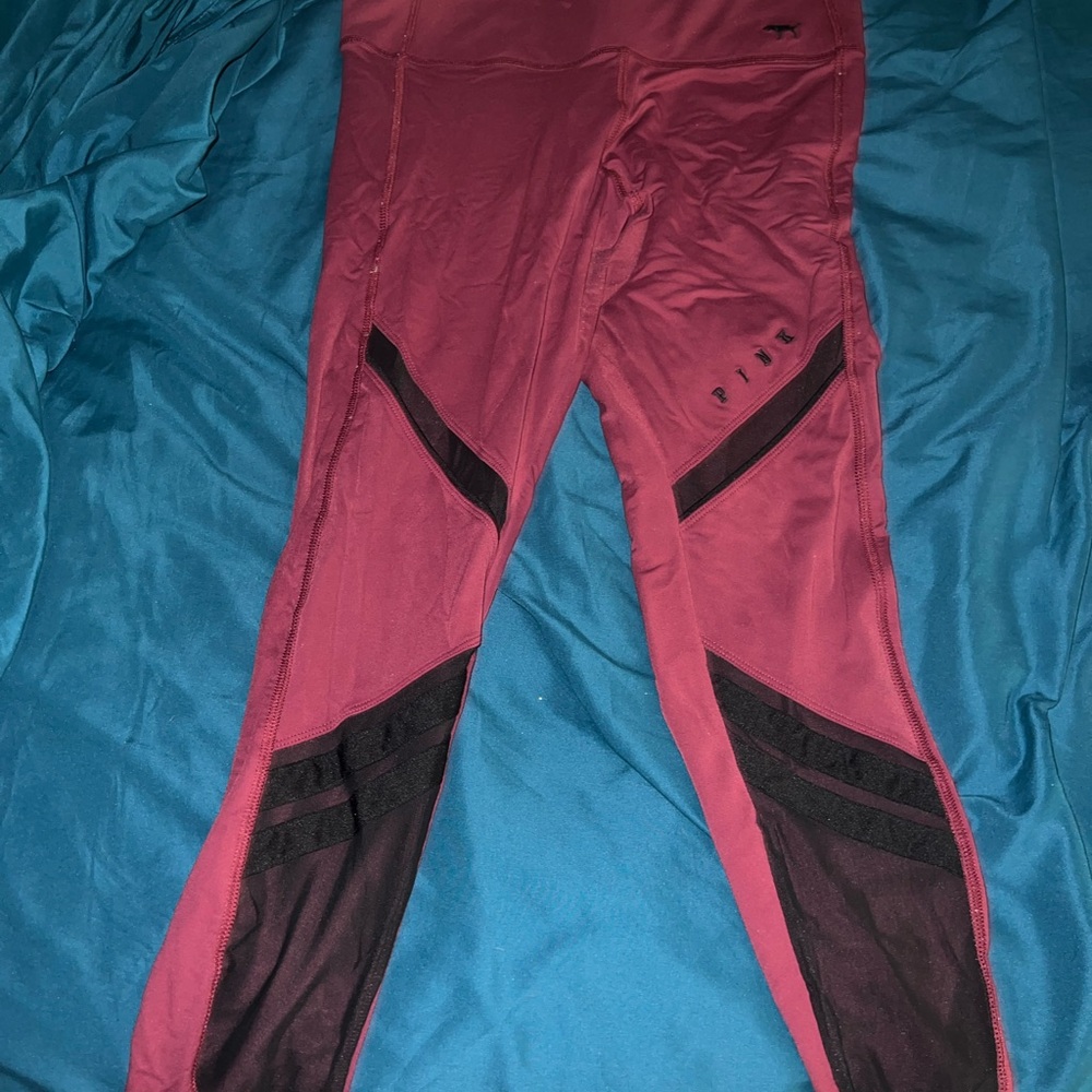 Pink VS Maroon Leggings